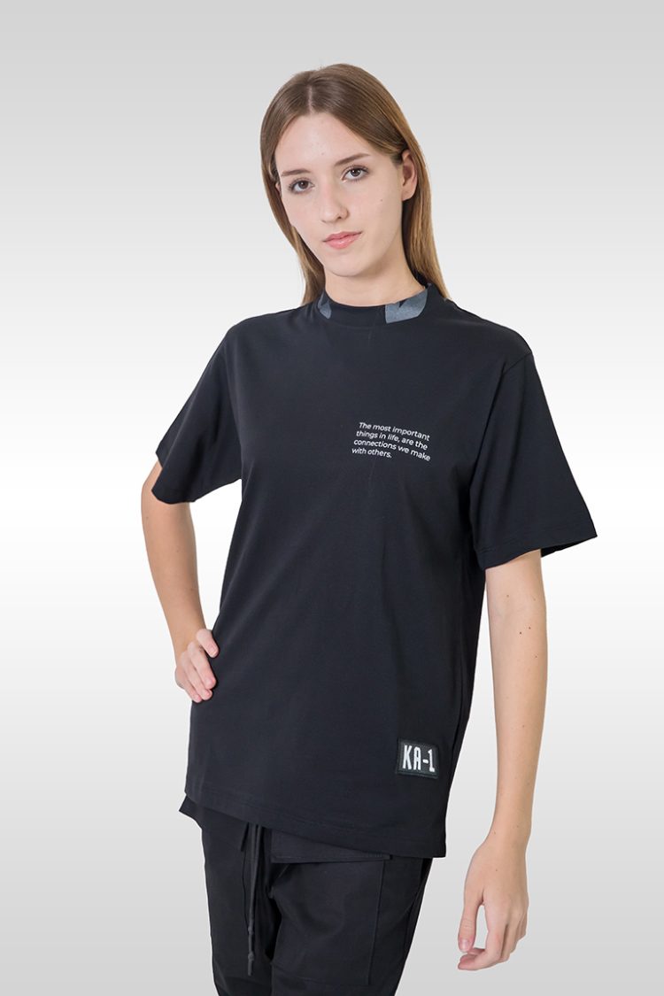 CONNECTIONS TEE BLACK L